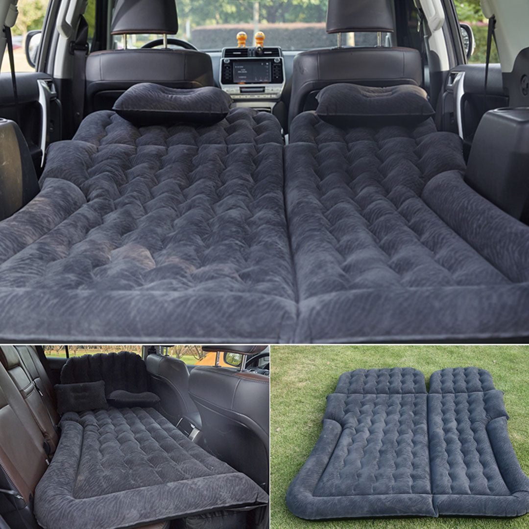 Black Inflatable Car Boot Mattress Portable Camping Air Bed Travel Sleeping Essentials