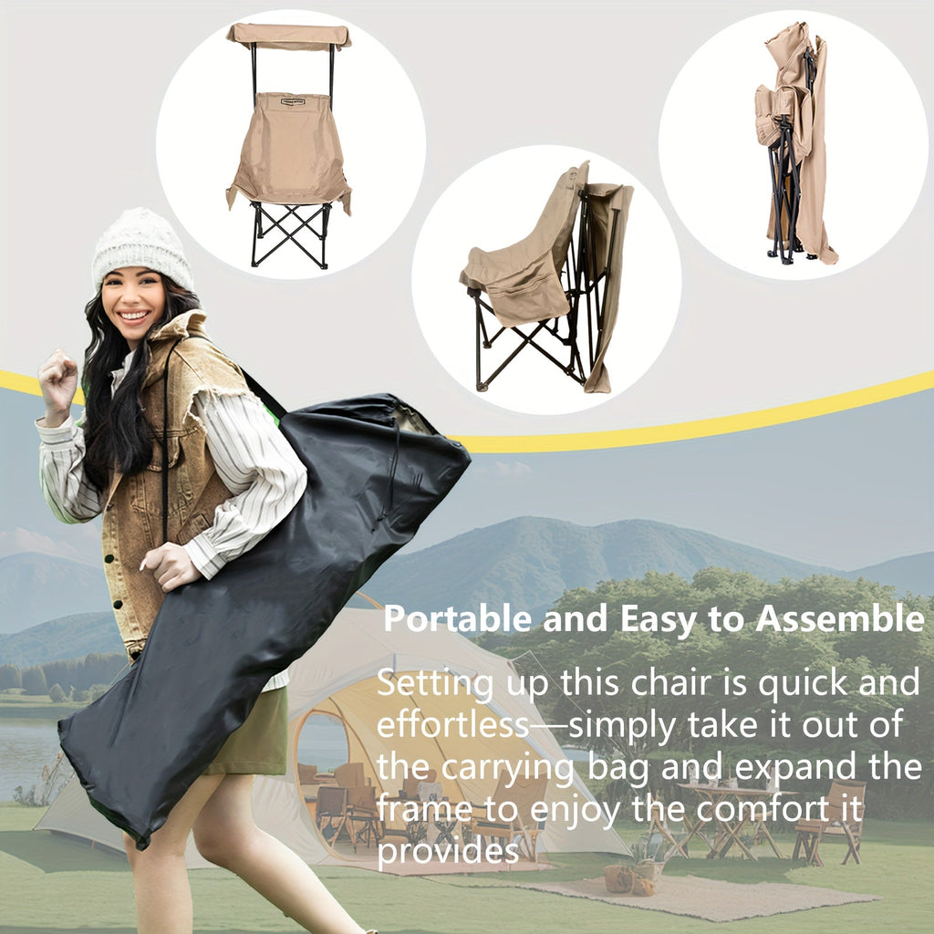 Foldable Camping Chair with Sunshade