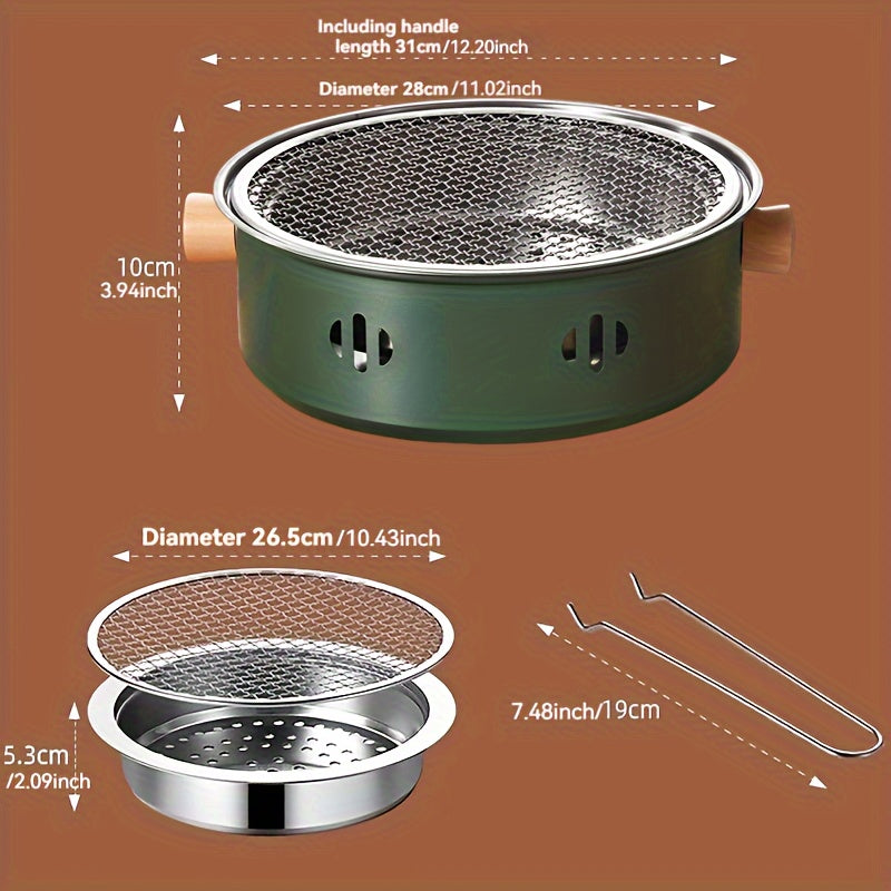 BBQ Grill Set with Non-Stick Stainless Steel