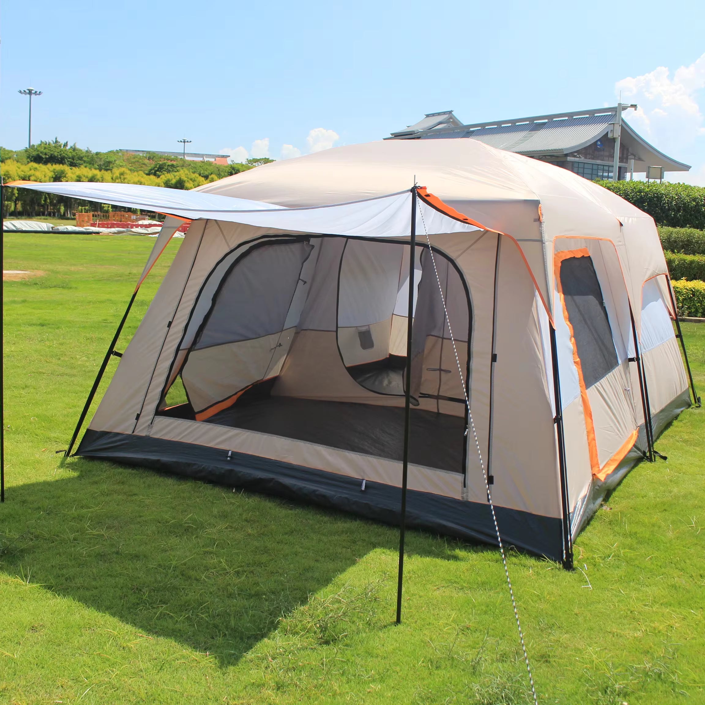 Outdoor Tent 6-12 Person Two-Bedroom Camping