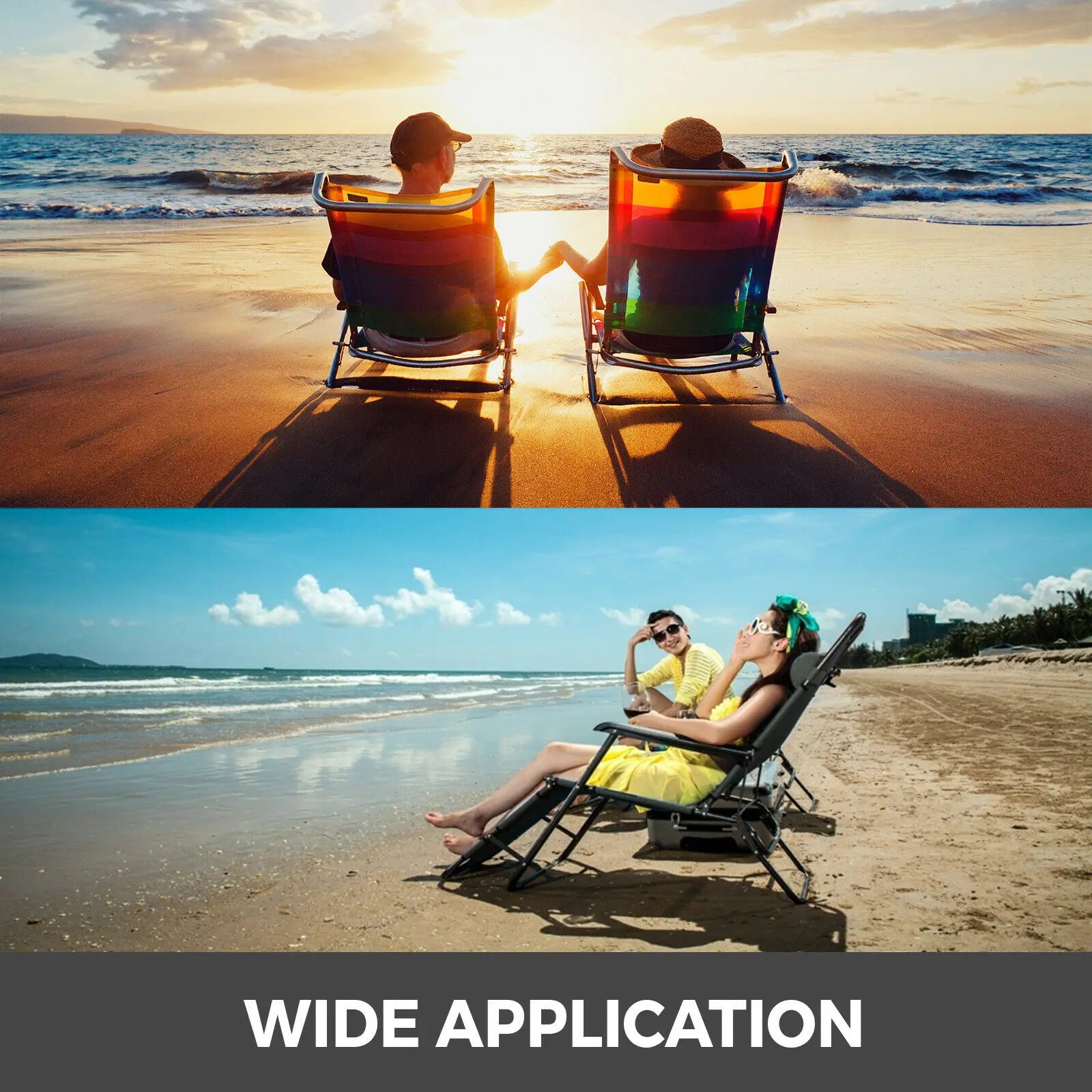 NNEOBA Outdoor Folding Camp Chair with Backrest & Footrest-2