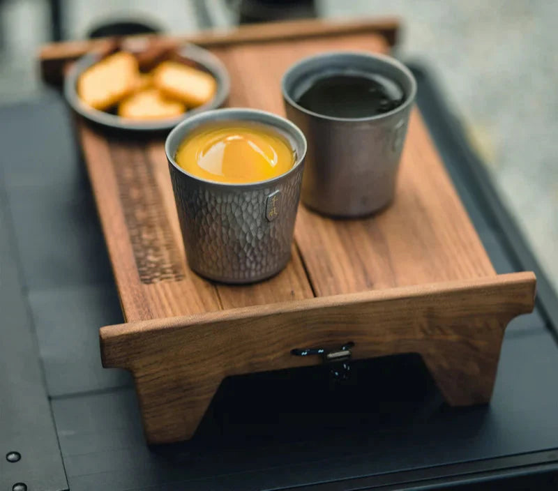 300ml Titanium Camping Mug Double-Layer Grey