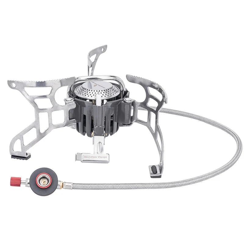 NNEOBA 3500W Foldable Camp Gas Stove Silver-0