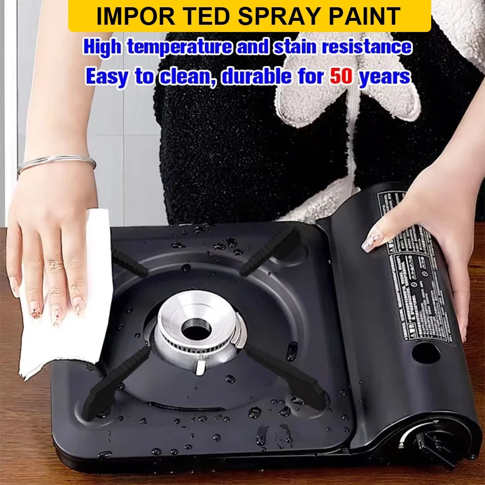 Single-Burner Camping Gas Stove Black