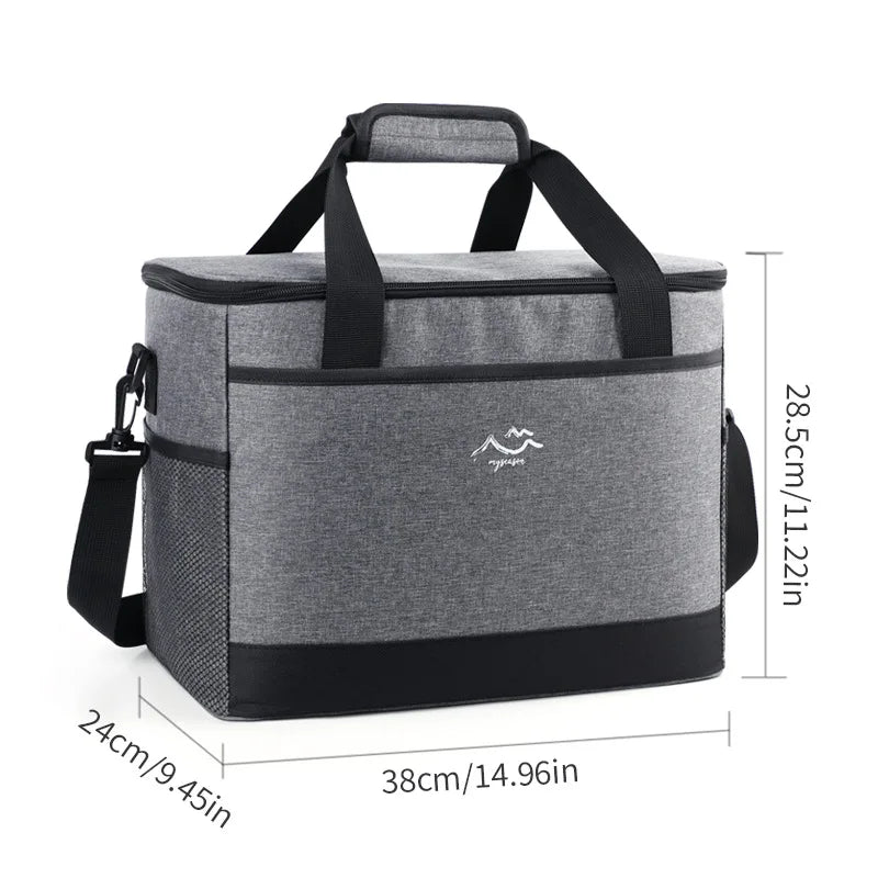 26L Insulated Cooler Bag Camping Dark Gray