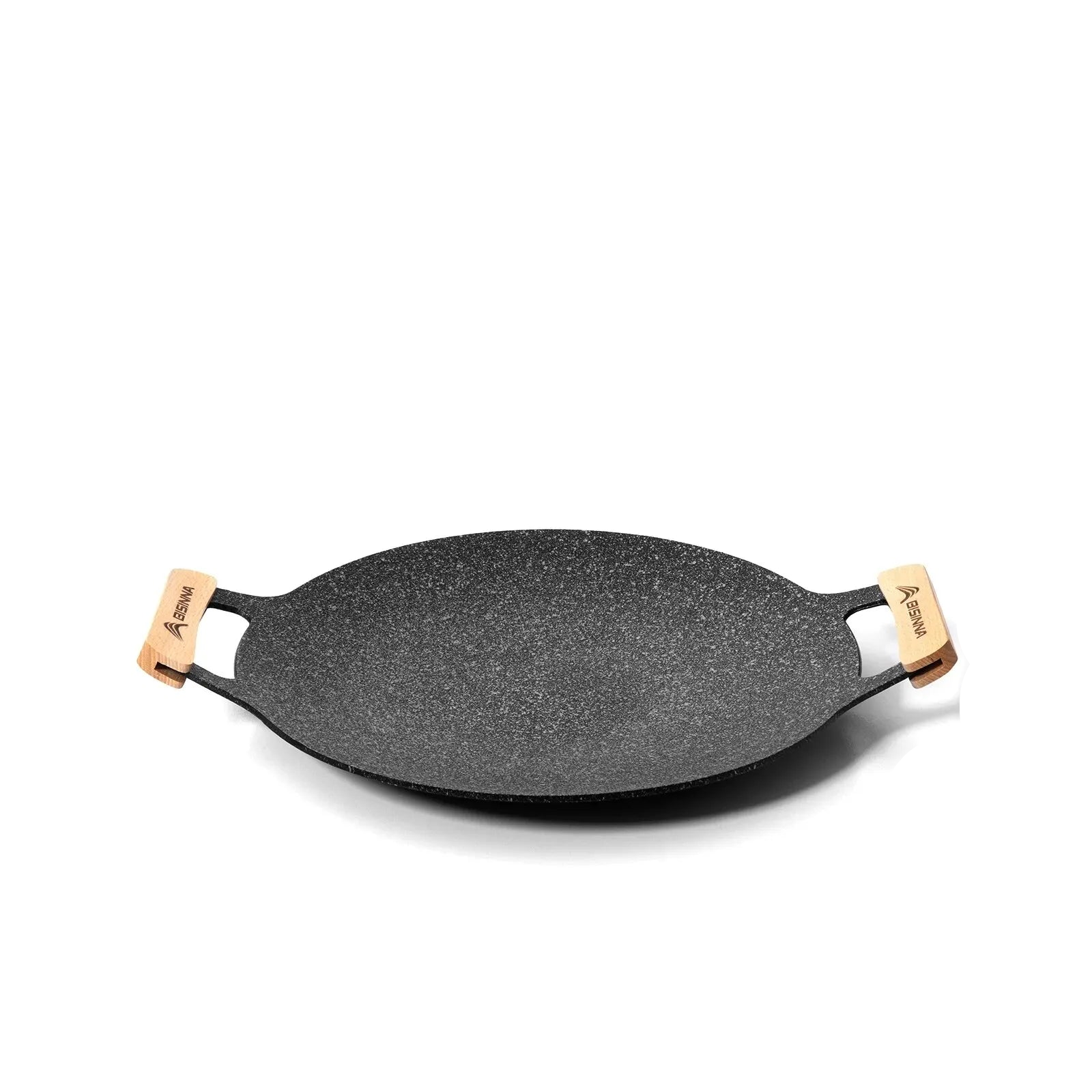 34cm Outdoor BBQ Grill Pan Non-Stick Black
