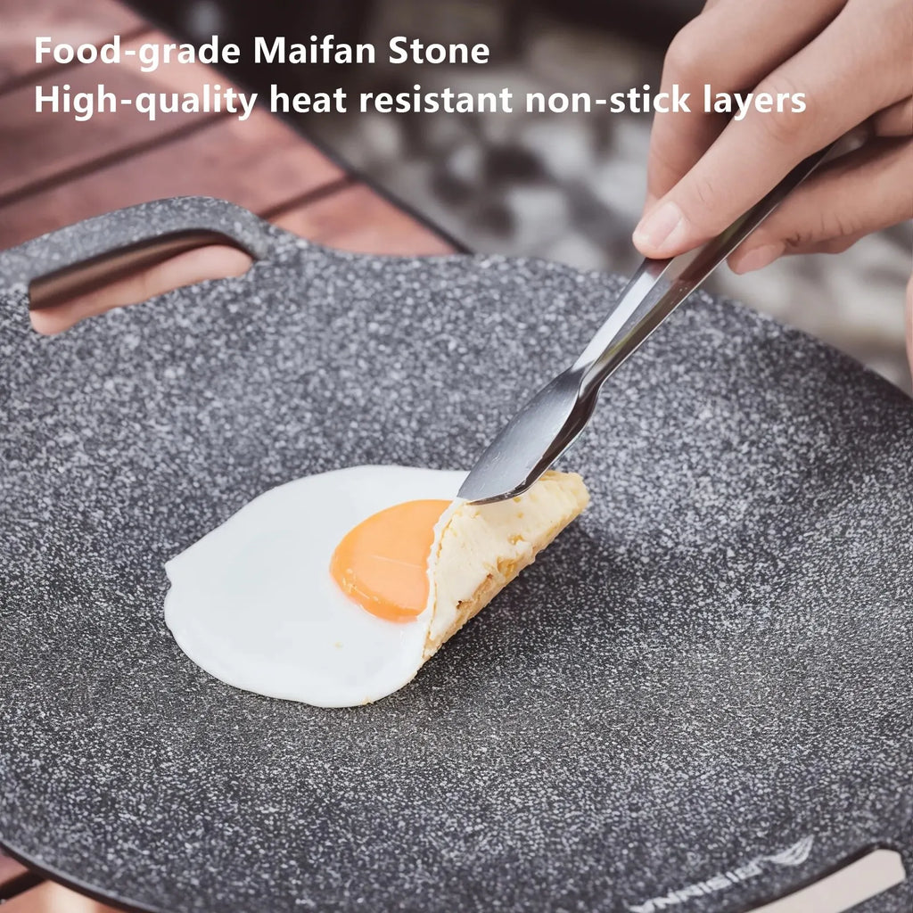 34cm Outdoor BBQ Grill Pan Non-Stick Black