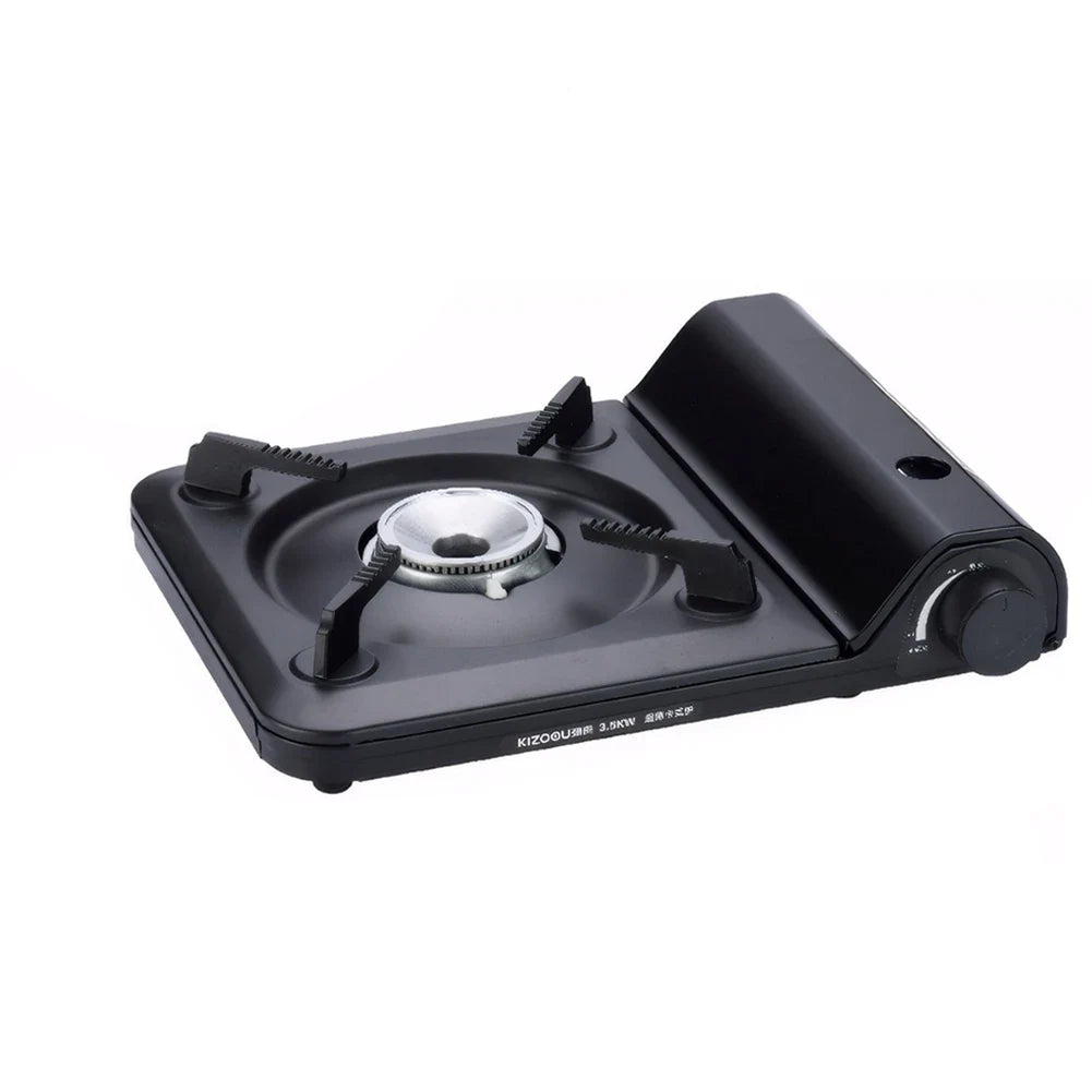 Single-Burner Camping Gas Stove Black
