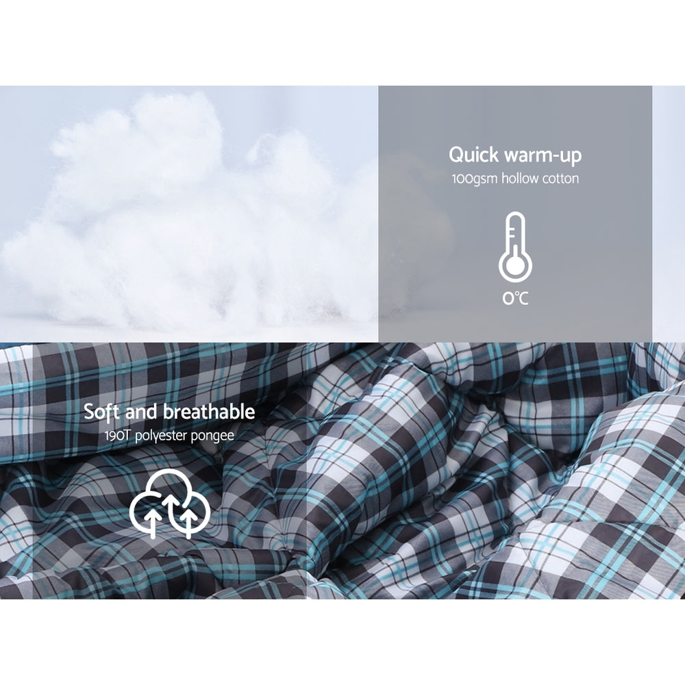 Sleeping Bag Single Camping Hiking Winter Thermal