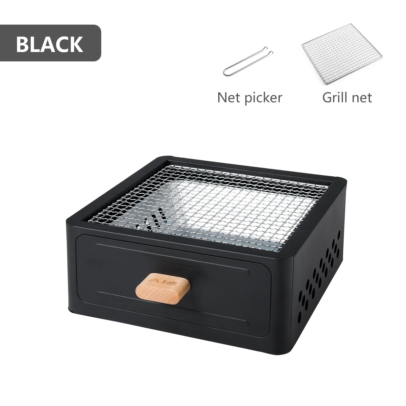 Multi-Functional Camping Stove Grill Black