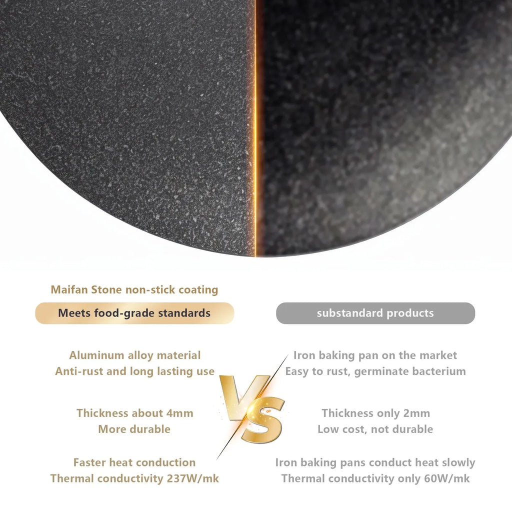 34cm Outdoor BBQ Grill Pan Non-Stick Black