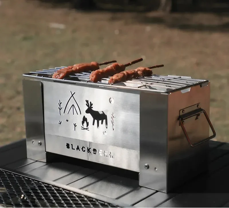 Black Deer Portable Folding Wood Stove for Camping – Compact Outdoor Grill & Fire Stove