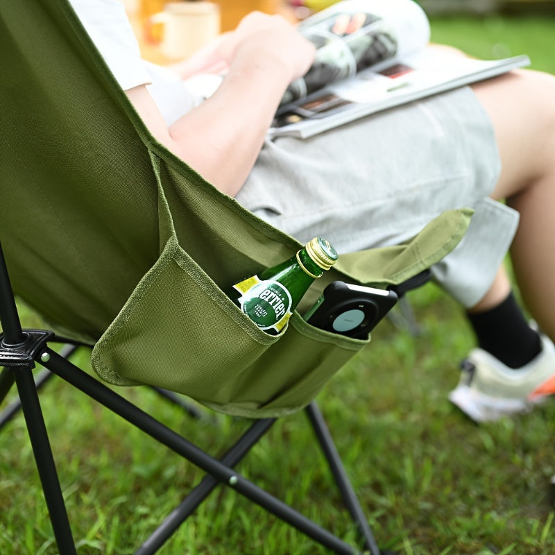 Camping Chair with Canopy and Side Pocket