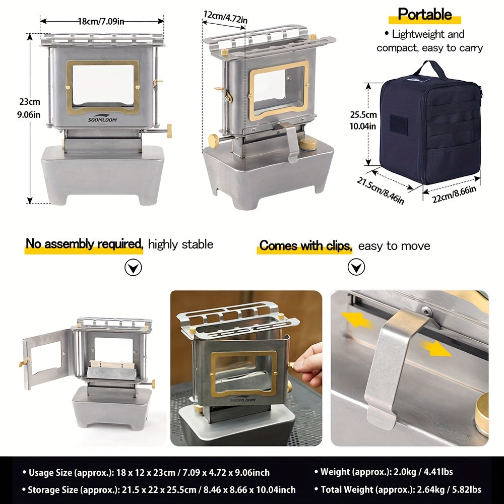 Camping Stove with Glass Window