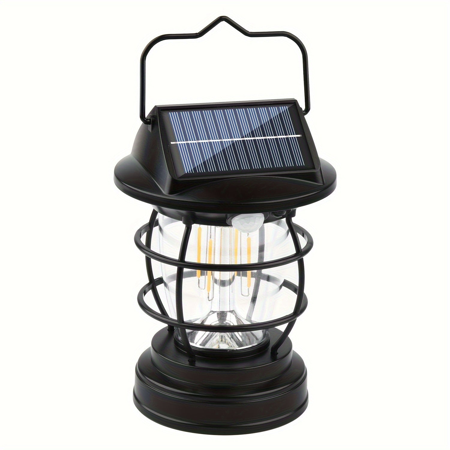 Black Solar Powered LED Camping Light