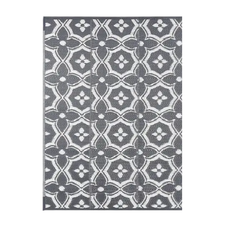Outdoor Reversible Patio Mat Geometric Pattern